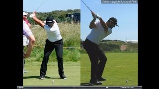 Jon Rahm golf swing  Long Iron faceon amp downtheline July 2017 [upl. by Correy227]