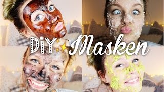 4 easy DIY GesichtsMASKEN ♡ Dagi Bee [upl. by Deonne570]