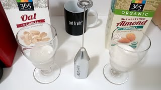 Oat Milk vs Almond Milk part 2 Frothing Test [upl. by Marcy763]